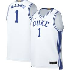 Nike Men's Zion Williamson White Blue Devils Limited Basketball Jersey White White