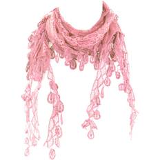 Silver - Women Scarfs Silver Fever Elegant Vintage Skinny Lace Scarf