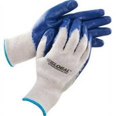 Industrial Disposable Gloves Global Industrial Latex Coated String Knit Work Natural/Blue