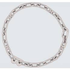 Balenciaga B Chain Thin Necklace - Silver