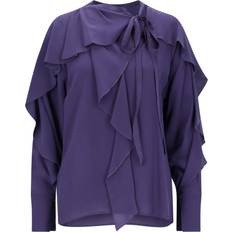 Purple Blouses Victoria Beckham 'Ruffle Detail' Shirt Purple