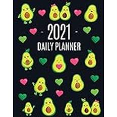 Avocado Daily Planner 2021: Funny & Healthy Fruit Monthly