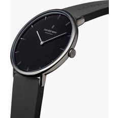 Nordgreen Watches Nordgreen Simple Silver Case Black Black Rubber Nurses