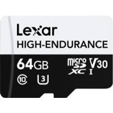 Lexar Media High-Endurance, 64 GB, MicroSDXC, Klasse 10, UHS-I, Class 3 U3 V30