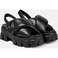 Prada Sandals Monolith Padded Sandals black Sandals for ladies