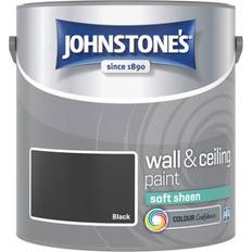 Black - Wall Paint Johnstone's Johnstone's Soft sheen Emulsion Wall Paint Black 2.5L