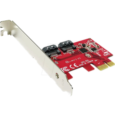 Schede di Controllo Roline 2 Porte Controller SATA PCIe x1 SSD Low-Profile