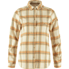 Flanellhemden - Weiß Fjällräven Damen Övik Heavy Flannel Bluse beige