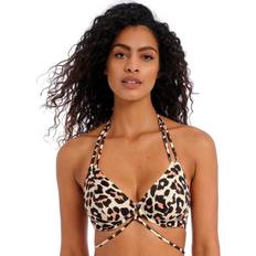 Natural Bikinis Freya Animal Instinct Underwired Halter Bikini Top, Natural