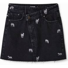 Zebra Jeans Desigual Dam kjol, svart