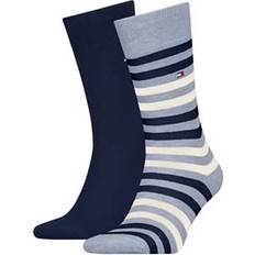 Tommy Hilfiger Stretch Socks Tommy Hilfiger Men 2-Pack Stripe Melang Socks Blue 9-12