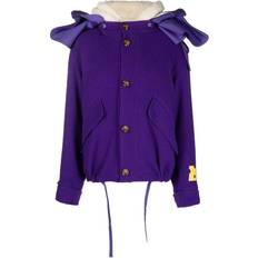 Lila Kappor & Rockar Off-White Rain Jackets Wool Hooded - Viol