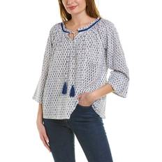 Pomegranate Tie-Neck Blouse