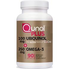 Qunol Qunol Plus Ubiquinol CoQ10 100mg, with Omega 3 Fish