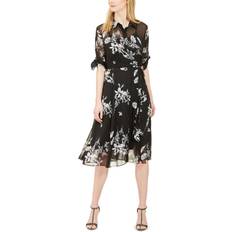 Calvin Klein Dresses Calvin Klein Womens Floral Long Shirtdress