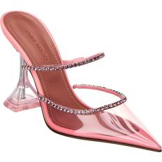 Amina Muaddi Gilda Vinyl & Leather Pump