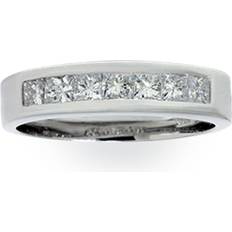 Men - White Gold Rings Pompeii3 1/2ct Princess Cut Mens Real Diamond Wedding 14K Ring