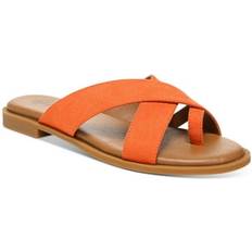 Orange - Women Loafers Carolyn Womens Slip On Flat Slide Sandals