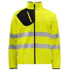 ProJob Mens Hi-Vis Soft Shell Jacket Yellow/Black/Orange