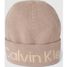Calvin Klein Beige Huer Calvin Klein Logo Reverso Tonal Taupe Kasket Viscose - Gråt
