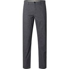 Selected Slim Fit Brushed Chinos - Dark Grey