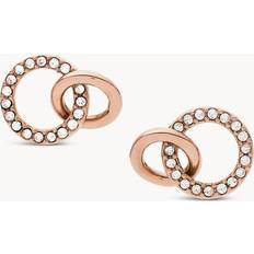 Fossil Earrings Fossil Women's Rose Gold Stainless Steel Stud Earring