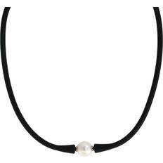 Effy Necklaces Effy Rubber 11mm Freshwater Pearl Necklace in Black BLACK One