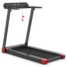 Costway Fitness Machines Costway Folding Electric Compact Walking Treadmill with APP Control Speaker-Red