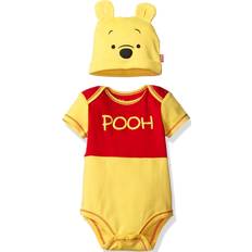 Disney Disney Winnie the Pooh Baby Boys Bodysuit Hat Set, Yellow Months