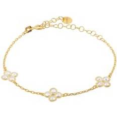 Latelita Flower Clover Triple Bracelet Gold One