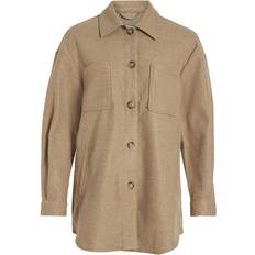 Vila Oversize Kimmi Jakke - Lysebrun