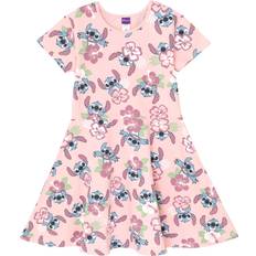 Dresses Disney Disney Lilo & Stitch Big Girls French Terry Skater Dress Pink 10-12