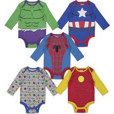 Marvel Bodysuits Children's Clothing Marvel Marvel Infant Baby Boys Pack Cuddly Long Sleeve Bodysuits Multicolored Months