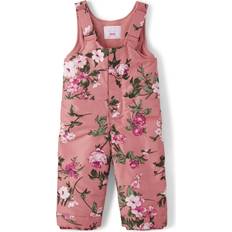 Jumpsuits The Children's Place The Children's Place Toddler Girls Print Snow Overalls 5T Pink 100% Polyester Microfleece Pink 5T