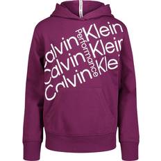 Calvin Klein Girls Hoodies Calvin Klein Big Girl's Fresh Tilt Logo Hoodie