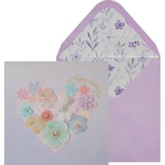 Bianco Biglietti & Inviti Floral Heart Wedding Card