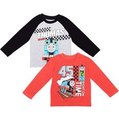 Tops Thomas & Friends Thomas & Friends Tank Engine Toddler Boys Pack T-Shirt Raglan Gray/Red 3T