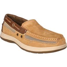 Beige - Men Boat Shoes World Wide Sportsman World Wide Sportsman Nantucket III Slip-On Boat Shoes for Men Tan/Beige