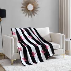 Juicy Couture Cabana Plush Blankets Black (177.8x127)