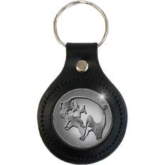 Wallets & Key Holders Pink Floyd Leather Keyring - Black