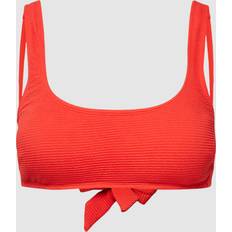 Red Bikini Tops Esprit Strukturiertes Crop-Bikini-Top mit wattierten Cups