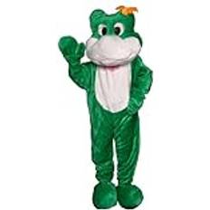 Dress Up America Adults Frog Mascot Costume, Green, One