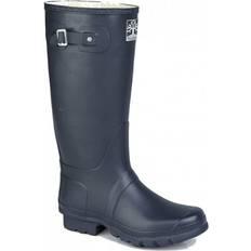 Woodland COUNTRY Wide Calf Unisex Buckle Wellington Boots Navy Blue: U