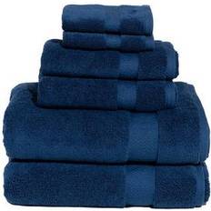 Polyester Towels Velvet Signature Solid Bath Towel Blue