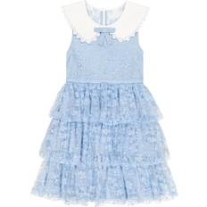 104 - Pojkar Klänningar Self-Portrait Kids Embroidered Floral Dress - Blue