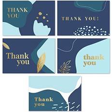 Babies Cards & Invitations Rileys & Co Thank You Cards with Matching Envelopes 50-Count Gold Foil 6 in x 4 in Navy Blue