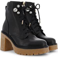 Zadie Womens Platforms Leather Ankle Boots