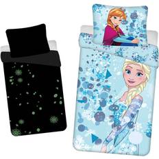 Frost Textilier Jerry Fabrics Disney Frozen Ljusblå Med Glänsande Effekt Barnsängkläder 140 x 200 cm 140x200cm