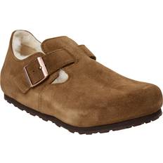 Snøring - Unisex Utendørstøfler Birkenstock Men's London Shearling Tea Suede Tea Suede