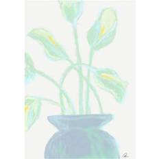Flowers Mint Green